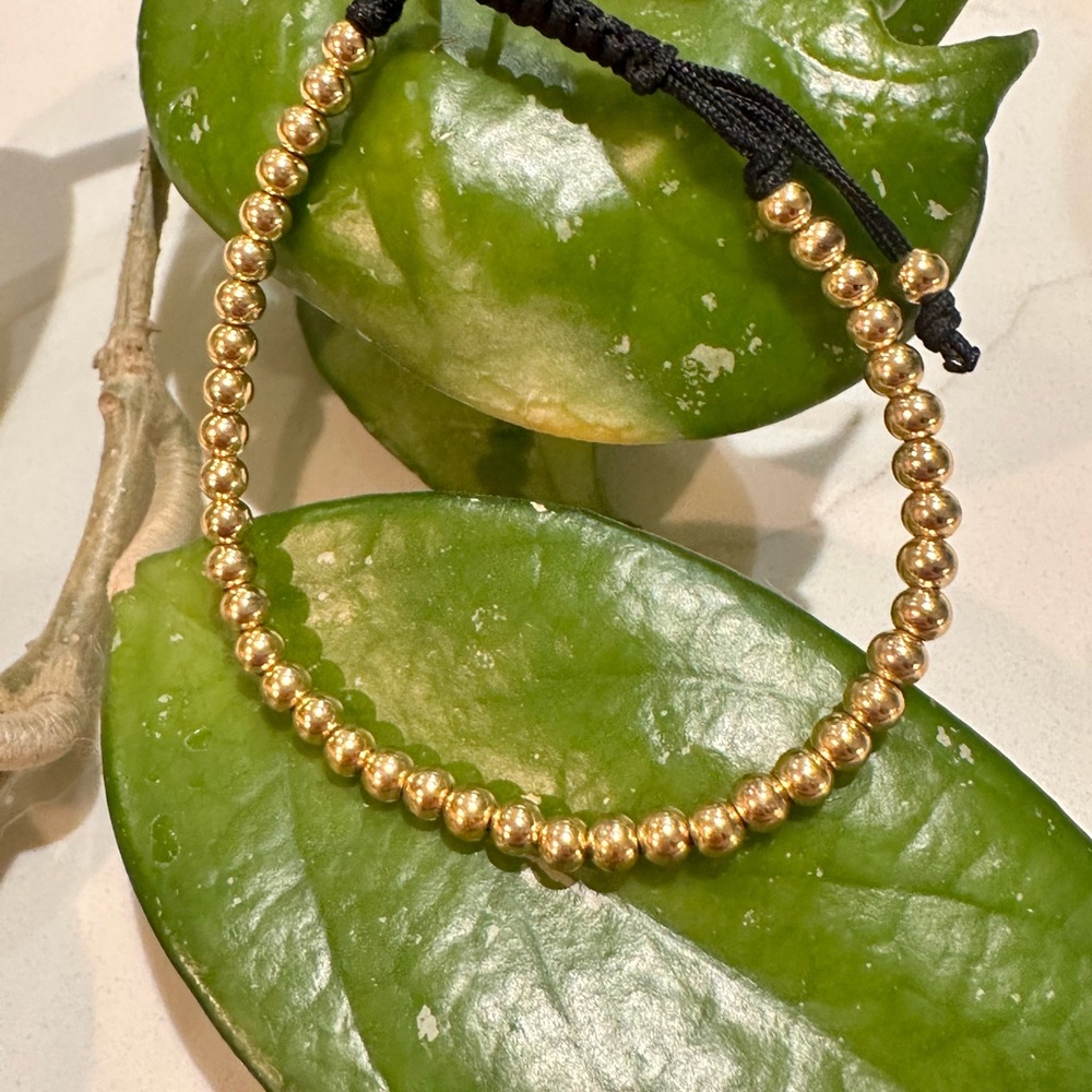 18k Gold Vermeil Beaded Bracelet